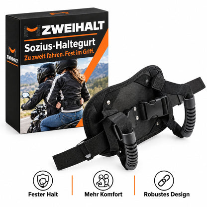 Zweihalt Sozius-Haltegurt mit Verpackung